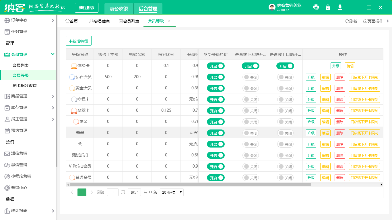 美容院saas系统